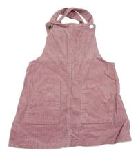 Růžové manšestrové laclové šaty Primark