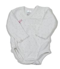 Bílo-šedo-růžové puntíkaté zavinovací body Topomini