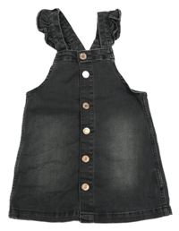 Černo-šedé riflové laclové šaty Denim Co.