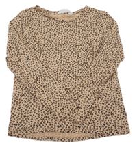 Béžovo-černé leopardí triko H&M