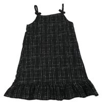 Černo-bílé kostkované šaty s mašličkami H&M