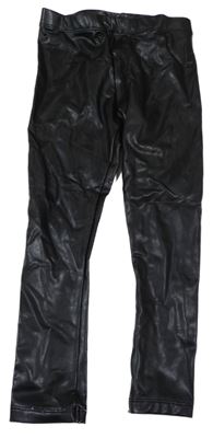 Černé koženkové legíny H&M