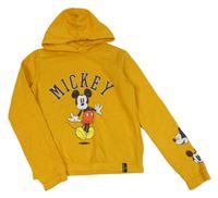 Okrová mikina s Mickeym a kapucí C&A