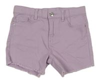 Lila riflové roztřepené mid rise kraťasy Denim Co. 