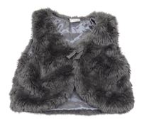 Šedá kožešinová podšitá vesta H&M