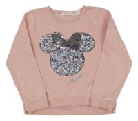 Světlerůžová mikina s Minnie z překlápěcích flitrů H&M