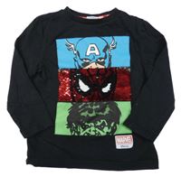 Černé triko se superhrdiny Marvel