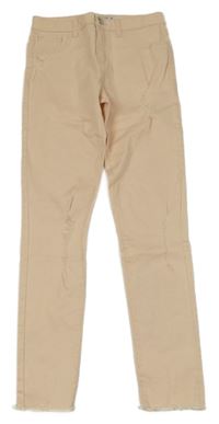 Nové - Světlerůžové skinny rifle s prošoupáním Denim Co.