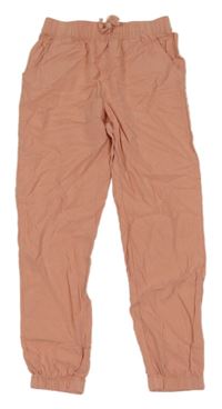 Růžové volné kalhoty H&M