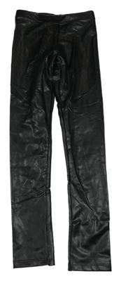 Černé koženkové legíny H&M