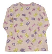 Růžové triko s makronkami Primark