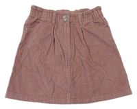 Starorůžová manšestrová sukně Matalan