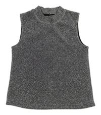 Černo-stříbrný třpytivý top Primark