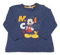 Šedomodré triko s Mickeym Disney