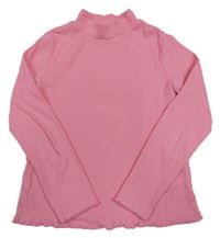 Růžové žebrované triko H&M