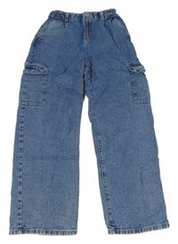 Modré cargo wide leg rifle F&F