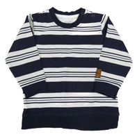 Tmavomodro-bílá pruhovaná mikina H&M