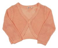 Oranžové perforované svetrové propínací bolerko H&M