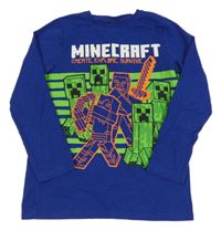 Modré triko s Minecraft