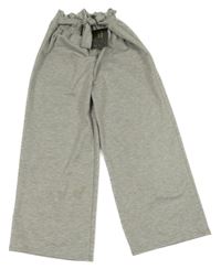 Nové - Šedé culottes teplákové kalhoty s páskem 