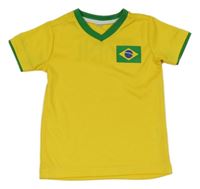 Žluto-zelené sportovní tričko - Brazílie