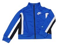 Modro-bílo-černá sportovní propínací mikina s logem Nike Air