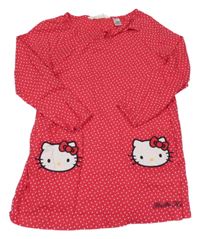 Červené puntíkaté lehké šaty s Hello Kitty H&M