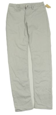 Nové - Šedé plátěné skinny fit kalhoty H&M