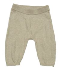 Béžové pletené kalhoty H&M