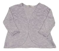 Levandulovo-bílý melírovaný svetrový cardigan H&M