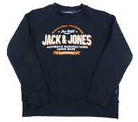 Tmavomodrá teplá mikina s logem JACK&JONES