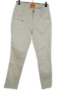 Dámské smetanové skinny plátěné kalhoty Street One 
