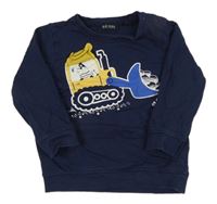 Tmavomodrá mikina s bagrem Blue Seven