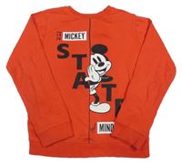Červená mikina s Mickeym 