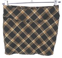 Dámská černo-písková károvaná minisukně H&M