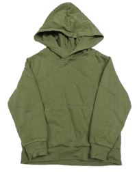 Khaki mikina s klokankou a kapucí H&M