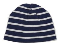 Tmavomodro-bílá pruhovaná čepice H&M