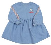 Světlemodré teplákové šaty se Snoopym M&S