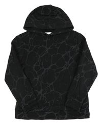 Černá vzorovaná mikina s kapucí H&M