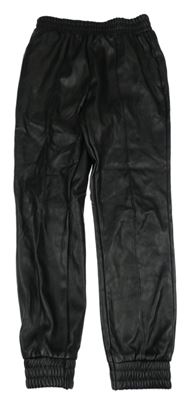 Černé koženkové kalhoty Primark