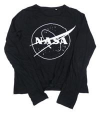 Černé crop triko - NASA C&A