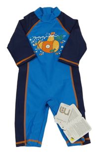 Nové - modro-tmavomodrý UV overal s ponorkou Mothercare