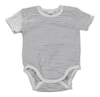 Bílo-antracitové pruhované body Disney