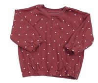Vínová puntíkatá mikina Primark