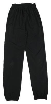 Černé šusťákové cuff kalhoty 