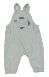 Světlemodré manšestrové laclové podšité kalhoty s raketou/kapsou Mothercare