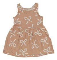 Pudrové šaty s mašličkami H&M