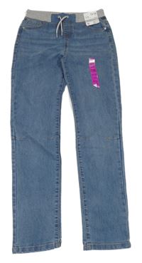 Nové - Modré slim rifle s úpletovým pasem Denim Co.