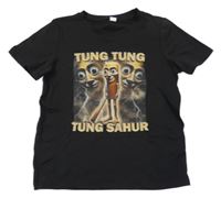 Černé tričko s Tung Tung Tung Sahur