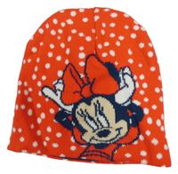 Červeno-bílá puntíkovaná čepice s Minnie 